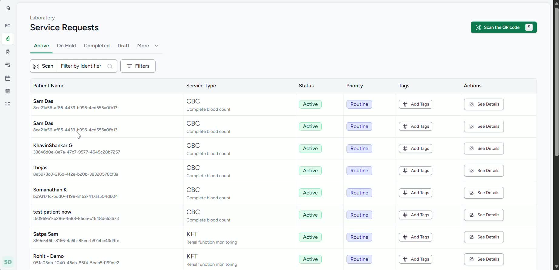 Service Request Review & Results - Care Platform Documentation