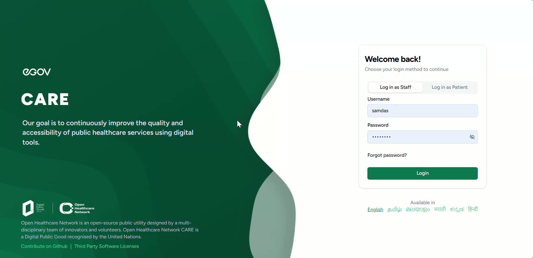 Staff Billing & Payment - Care Platform Documentation