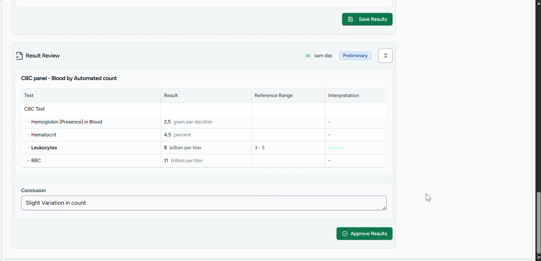 Service Request Review & Results - Care Platform Documentation